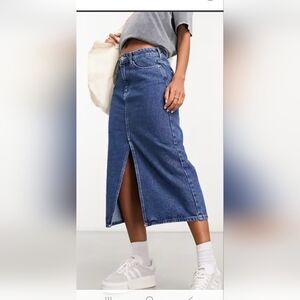 Boohoo midi denim skirt US 18